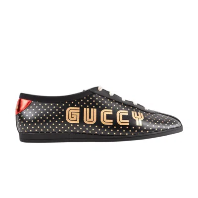 Pre-owned Gucci Falacer Low 'guccy Print - Black' | Men's Size 8