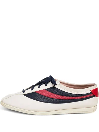 Pre-owned Gucci Falacer Sneakers In White