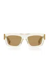 Gucci Fashion Show Oversized Acetate Sunglasses In Brown