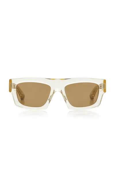Gucci Fashion Show Oversized Acetate Sunglasses In Brown
