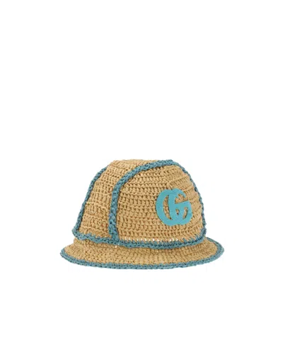 Gucci Fashionable Straw Bucket Hat In Multi