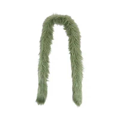 Pre-owned Gucci Faux Fur Scarf 'green' | Women's Size Onesize