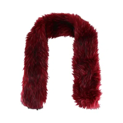 Pre-owned Gucci Faux Fur Scarf 'red' | Women's Size Onesize