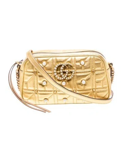 Pre-owned Gucci Faux Pearl Marmont Small