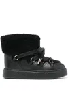 Gucci Faux Shearling Ankle Boots In Black