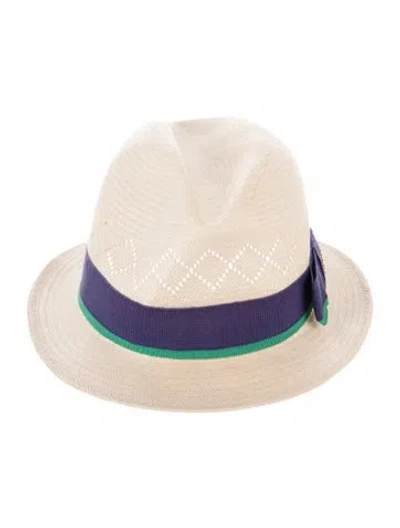 Pre-owned Gucci Fedora Hat In Neutrals