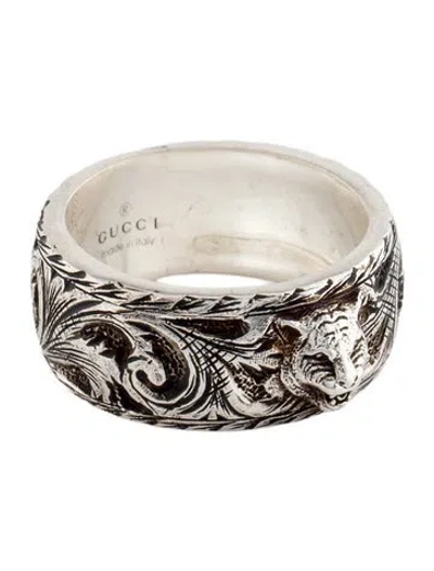 Pre-owned Gucci Feline Head Ring In Multicolor