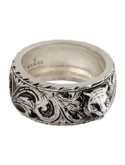 Pre-owned Gucci Feline Head Ring In Multicolor