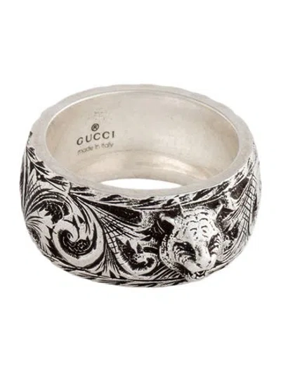 Pre-owned Gucci Feline Head Ring In Multicolor