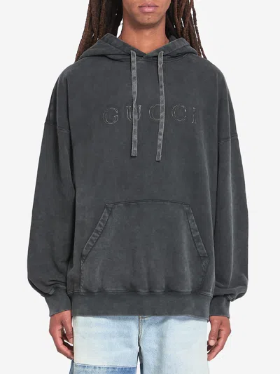 Gucci Felpa Con Cappuccio In Black