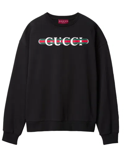 Gucci Felpa Con Logo  In Black