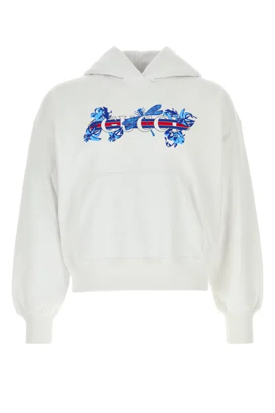 GUCCI FELPA IN COTONE BIANCO  UOMO