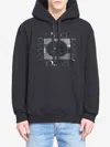 Gucci Men Black Sweatshirt With Hood With Drawstring And Front Logo In Cotton Man In Black