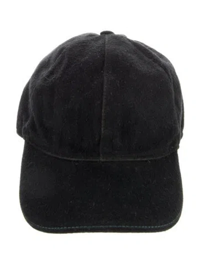 Pre-owned Gucci Felt Baseball Cap In Black
