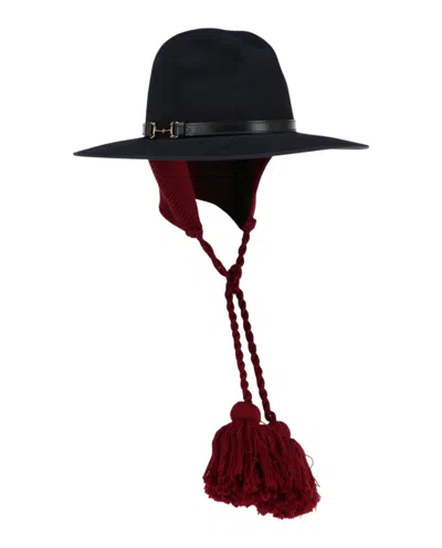 Gucci Felt Brimmed Hat W/ Earflaps In Black