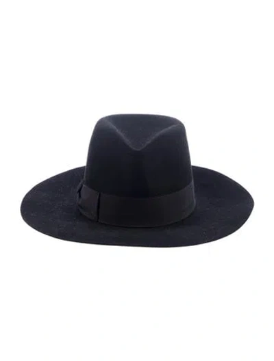 Pre-owned Gucci Felt Fedora Hat In Black