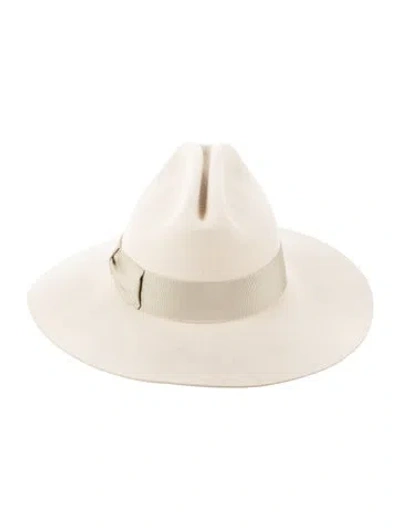 Pre-owned Gucci Felt Wide Brim Hat In Neutral