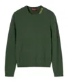 Gucci Felted Wool Knit Sweater With Intarsia In Green