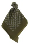 Gucci Two-tone Square Scarf Accessory In Green