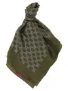 Gucci Two-tone Square Scarf Accessory In Green