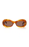 Gucci Fifth Avenue Round-frame Acetate Sunglasses In Brown