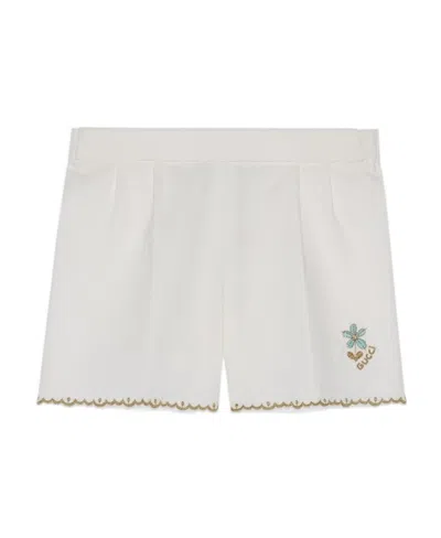 Gucci Fine Cotton Bermuda Shorts In White