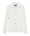 Gucci White Stretch Crochet Blazer In Neutral