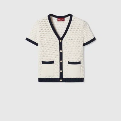 Gucci Fine Cotton Crochet Cardigan