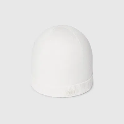 Gucci Babies' Fine Cotton Hat In White