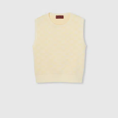 GUCCI GUCCI FINE GG COTTON SLEEVELESS TOP