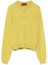 Gucci Women Long Sleeve Crew-neck Cardigan In Green