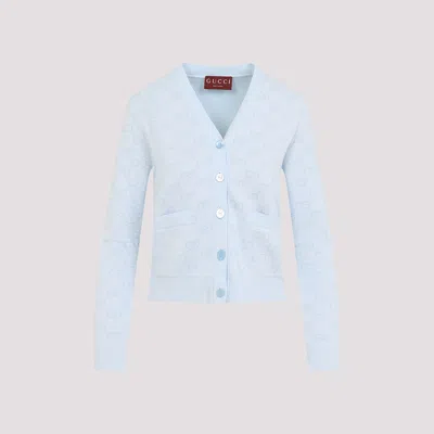GUCCI FINE KNIT GG JACQUARD CARDIGAN