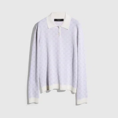 Gucci Fine Knit Viscose Gg Jacquard Sweater In Brown