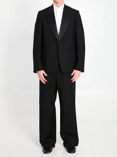 Gucci Fine Mohair Wool Fabric Suit In Black