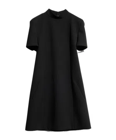 Gucci Fine Silk Faille Dress In Black