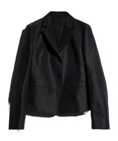 Gucci Fine Silk Faille Jacket In Black