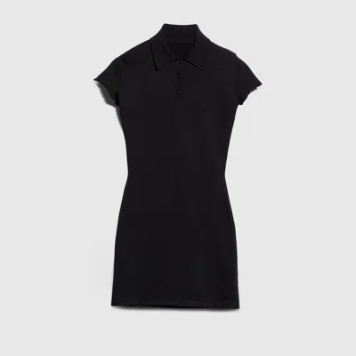 Gucci Fine Stretch Silk Dress In Black