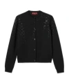 Gucci Women Wool And Viscose Cardigan With All-over Gg Logo In Black