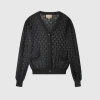 Gucci Cardigan Aus Feiner Wolle Mit Gg Kristallen In Black