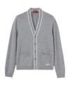Gucci V-necked Cardigan Front Pockets In Gray