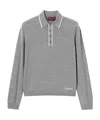 Gucci Wool Long Sleeves Polo Shirt In Gray