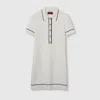 Gucci Fine Wool Polo Dress In White