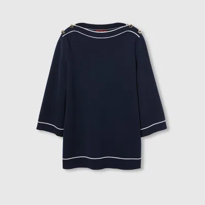 Gucci Fine Wool Top In Blue
