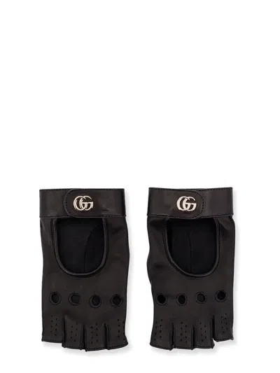 GUCCI FINGERLESS LEATHER GLOVES