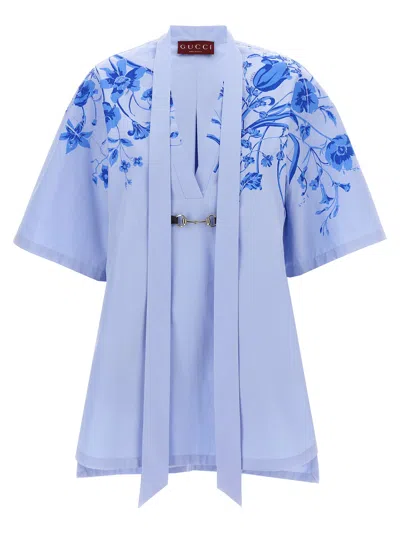 Gucci Fiori E Insetti  Dress In Blue