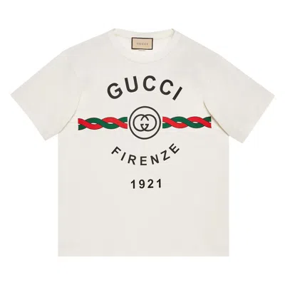 Pre-owned Gucci Firenze 1921 T-shirt 'white'
