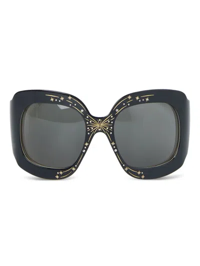 Gucci Firework-embellished Square Sunglasses In Gray