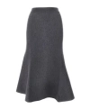 Gucci Wool-blend Midi Skirt In Black