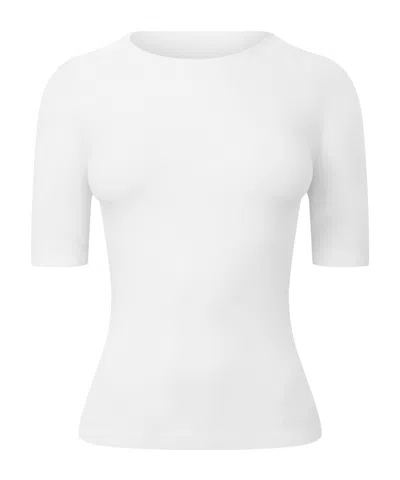 Gucci Fitted Elbowsleeve Top In White