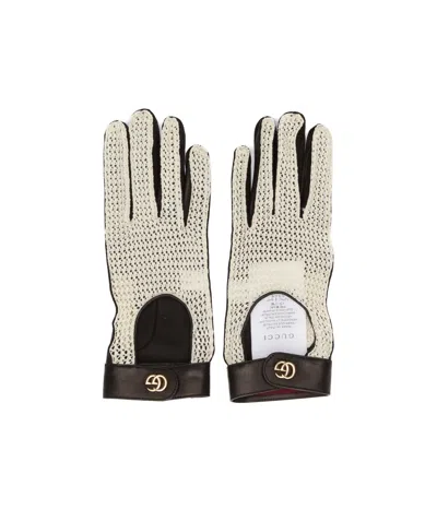 Gucci Five-finger Gloves In White